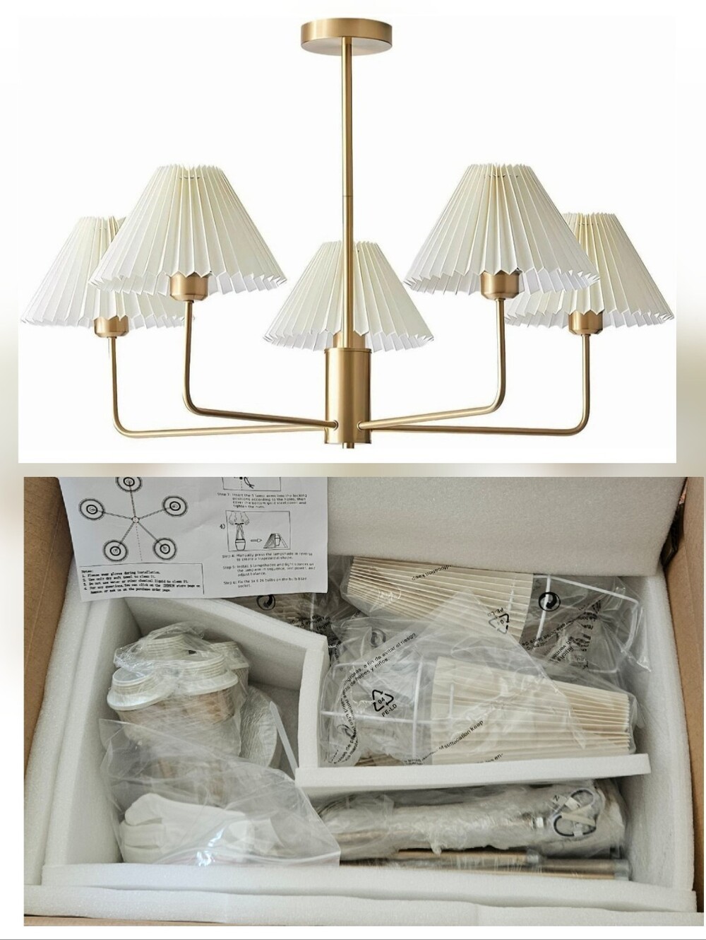 Brand New MCM Sputnik Chandelier Pendant Light With Shades
